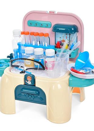 Детский игрушечный набор доктора dk666-12d, стаканы, баночки, пробирки