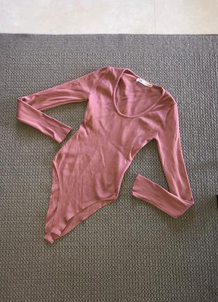 Боді рубчик з довгим рукавом боди с длинным рукавом