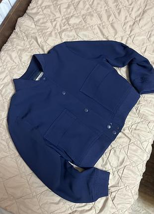 Бомбер темно-синій