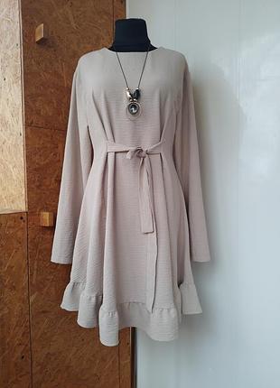 Вискозное трикотажное платье миди