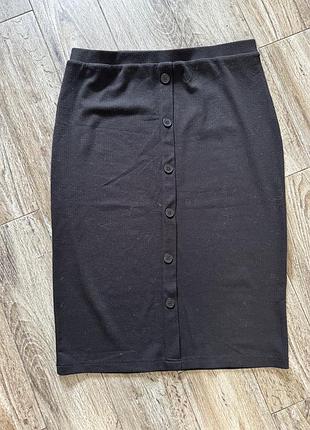 Юбка спідниця нижче коліна в рубчик