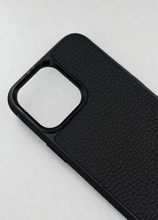 Чохол для iphone з натуральної італійської шкіри (чорний) артикул: so-011