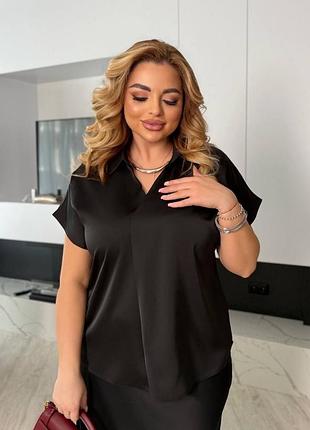 Жіноча повсякденна класична базова футболка блуза блузка тканина шовк дабл арман преміальна якість