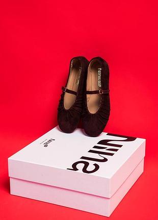 ▪️жіночі замшеві замша шкіра жіночі бордові марсала бургунді туфлі балетки з ремінцем, женские замшевые бордовые туфли балетки с ремешком замша кожа