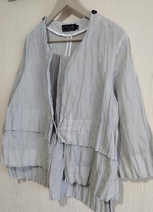 Дизайнерский жакет nicola waite /австралия/ бохо оверсайз натуральная ткань