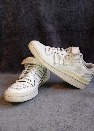 Кроссовки подростковые adidas forum low white