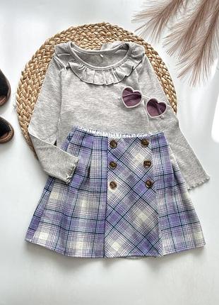 Набір кофта в рубчик + спідниця на 3-4 роки