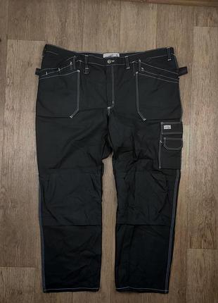 Брюки fristads рабочие мужские черные широкие xxl карго осенние форма униформа