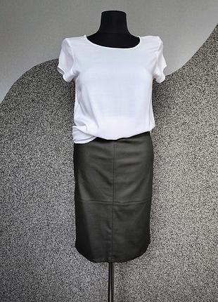 Юбка из мягкой экокожи