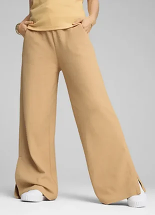 Женские широкие брюки в рубчик 20-22 размера