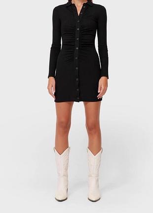 Трикотажна сукня в рубчик