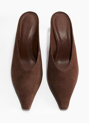 Коричневі туфлі жіночі замшеві hm new
