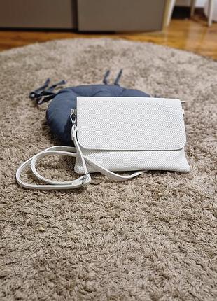 Сумка кожаная белая, новая, итальянская