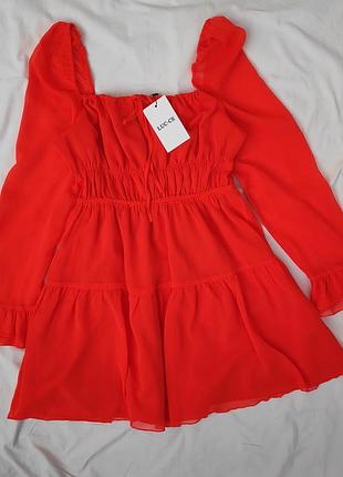 Вольна сукня ✨luc-ce✨ мініплаття з довгим рукавом