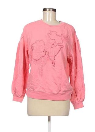 Стильный розовый свитшот с вышивкой marks and spencer. англия.