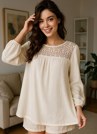 Блузка блуза нарядна довгий рукав розмір xl (50)