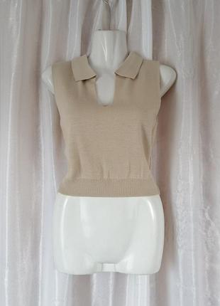 Вязаная блуза топ воротник