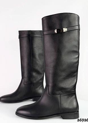 Натуральные демисезонные жеокейские сапоги трубы