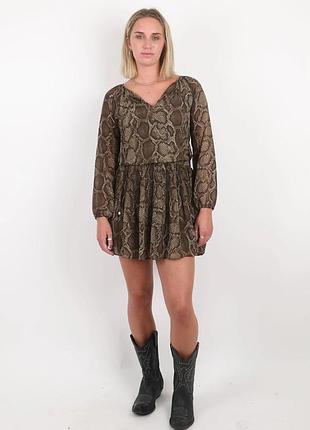 Платье женское в змеином принте, размер хс