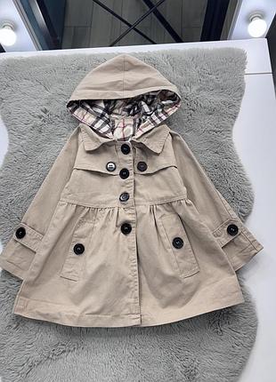 Тренч з капюшоном для дівчинки 4-5 роки