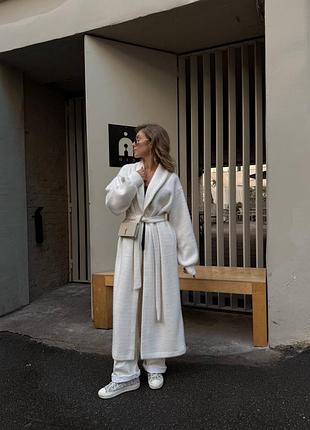 Накладний платіж ❤ теплий трикотажний кардиган халат міді під пояс на запах