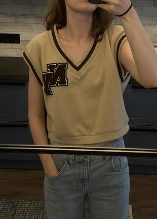 Безрукавка бежева ny