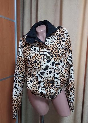 Женская леопардовая куртка