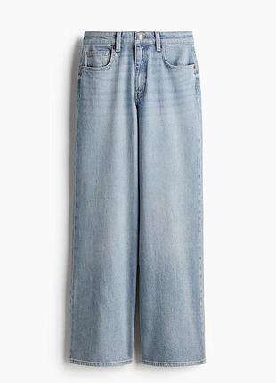 Джинси wide leg high rise h&m