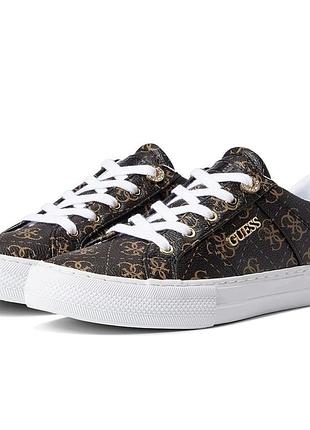 Кроссовки guess loven brown multi fabric, 39 (260 мм)