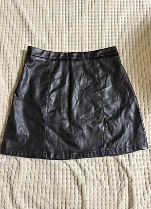 Шкіряна спідниця юбка