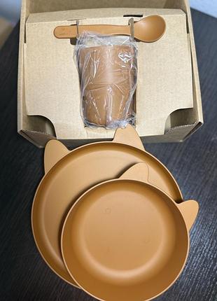 Набір дитячого посуду з біо-пластику