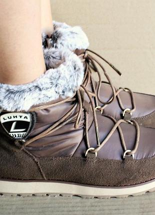 Ботинки luhta quality lilja winter 6 36387 477 оригинал натуральная замша новые р.38