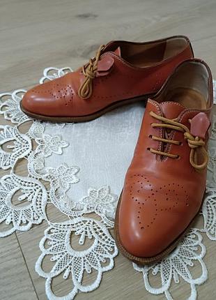 Італійські туфлі/ оксфорди  maretto/ якісні туфлі з натуральної шкіри
