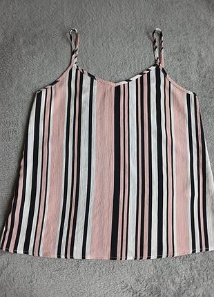 Майка на бретельках в полоску, размер s