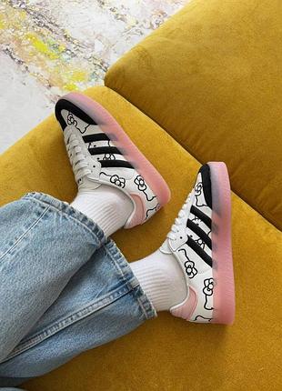 Кросівки adidas samba xlg x hello kitty white pink black platform