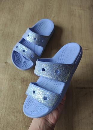 Фирменные детские шлепанцы  crocs,  j2 (33-34)