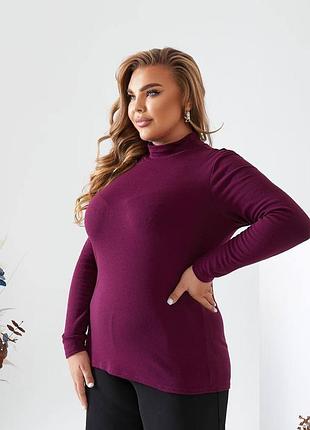 Женский теплый гольф водолазка большого размера в расцветках рр 52-66