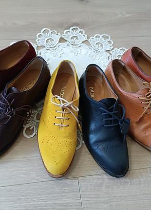 Італійські туфлі оксфорди maretto/ колекція відомого бренду/ броги