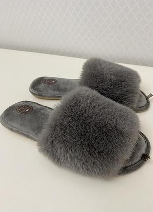 Капці жіночі хутряні gemelli,темний беж. розмір у розмір