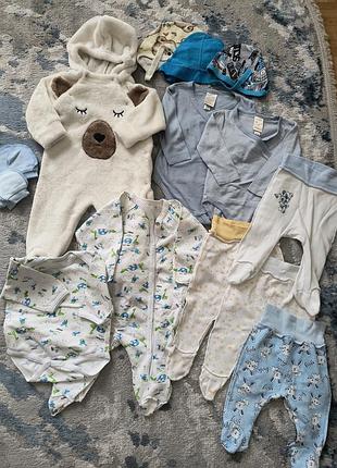 Одежда для младенцев мальчика комбинезон боди человечек шапка лот набор