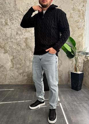 Чорний чоловічий светр 3