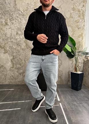 Чорний чоловічий светр 4