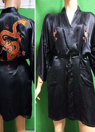 Goden dragon халат кімоно з вишивкою дракон. вінтаж