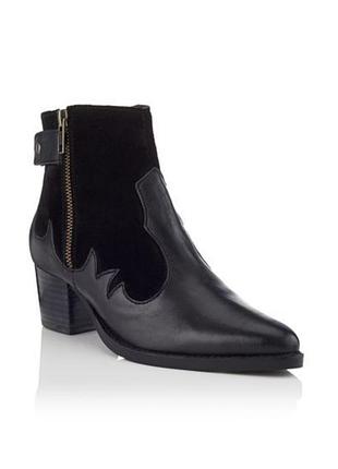 Шкіряні козаки, кожаные козаки, черевики ботинки 40-41р. miss selfridge (zara,cos)