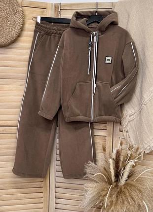 Теплый костюм двойка для девочек