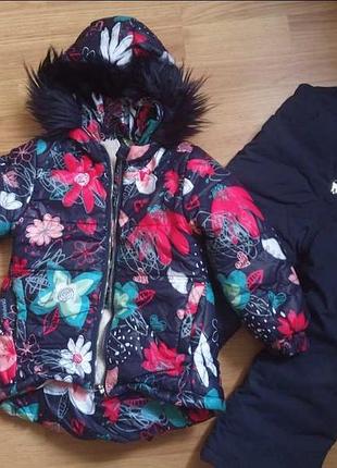 Зимний комбез + куртка 98см