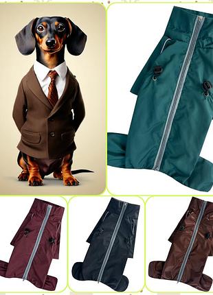 Дождевик для собак такс, корги и других коротколапых унисекс