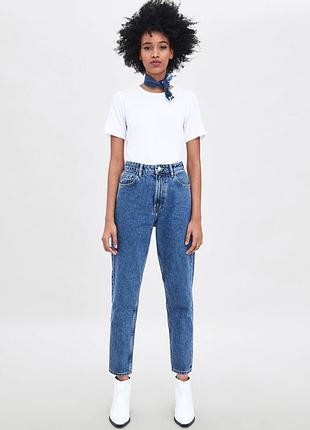 Круті джинси висока посадка, цупкий котон zara 38 (m-s)