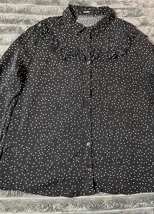 Жіноча класична сорочка gropp s у білий дрібний горох