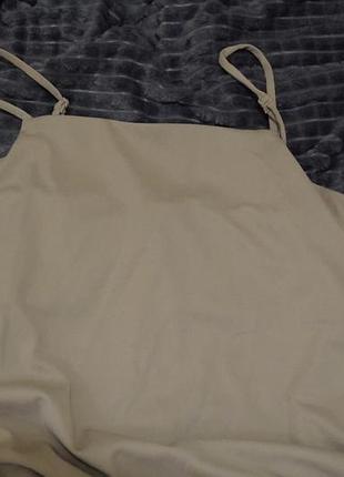 Длинное бежевое платье м, h&amp;m